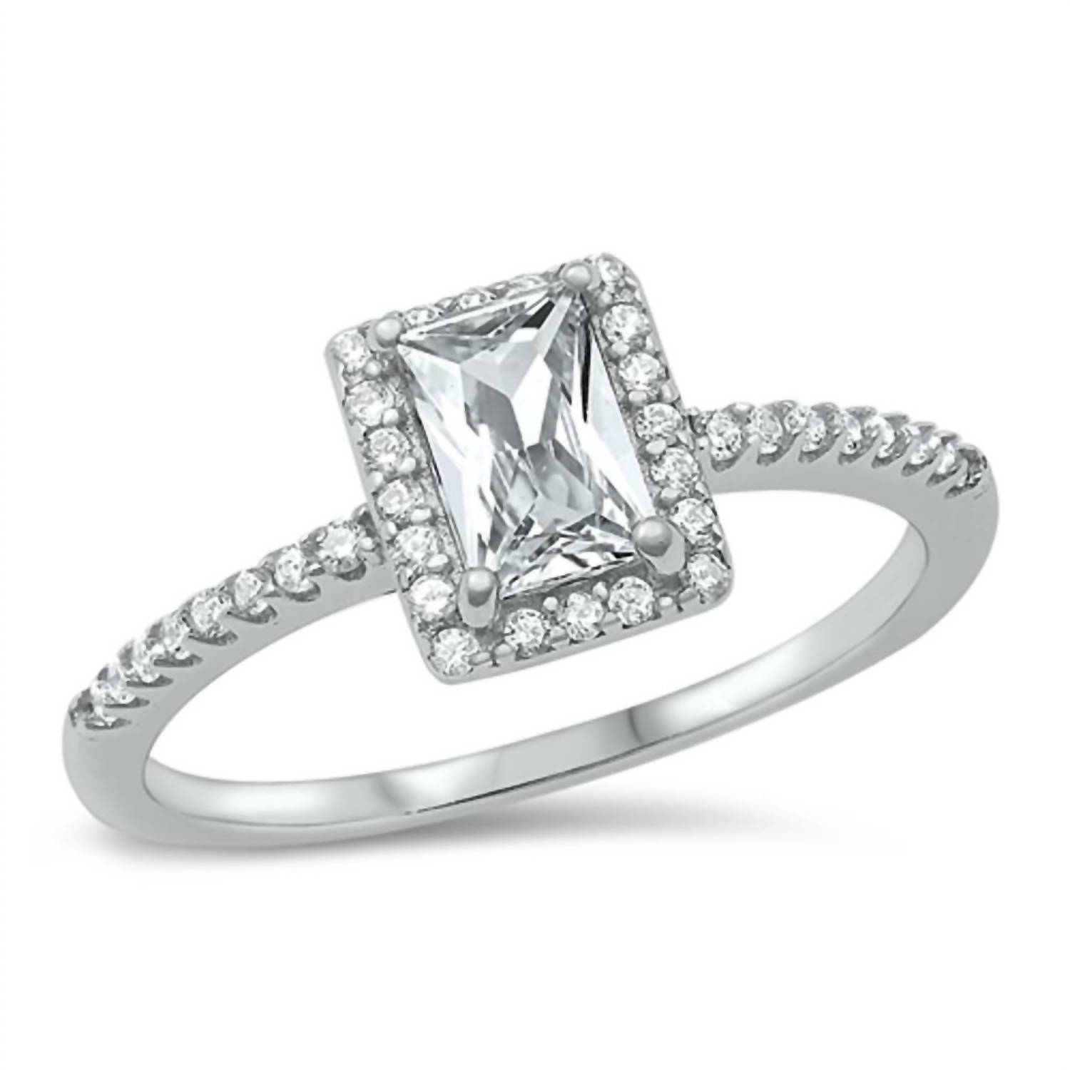 New Starlette Women's Radiance Engagement Ring In Silver